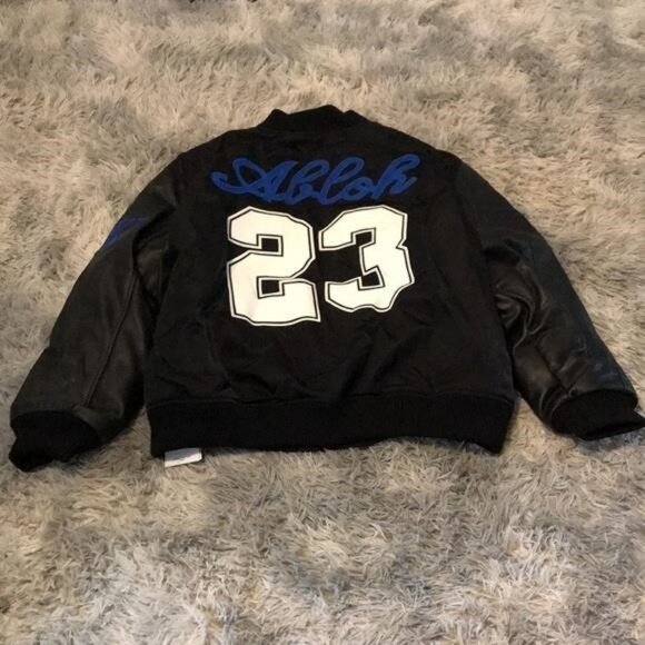 New Authentic OFF-WHITE Baseball Lea Over Puffer Varsity Jacket - Picture 5 of 14